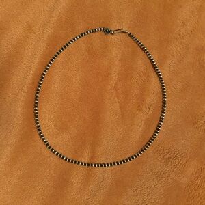 14” 3mm Sterling Silver Navajo Pearl Necklace